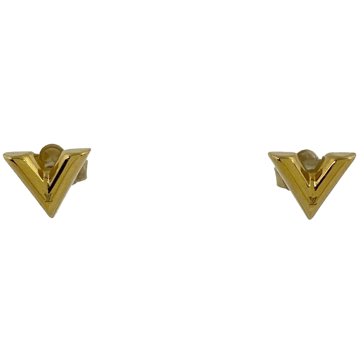 【美品】ルイヴィトン エセンシャルV ピアス シルバー スタッズ 片耳 vuitton-m68153.jpg