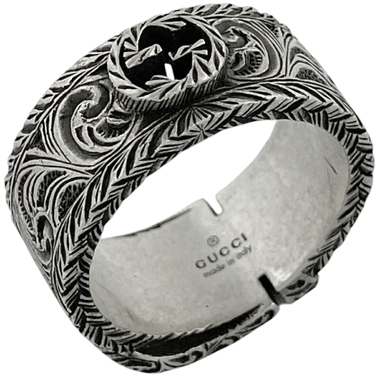 GUCCI　グッチ　ガーデン　インターロッキング　ベルトモチーフリング　18号 グッチ GUCCI 指輪 ガーデン アラベスク ベルト モチーフ リング