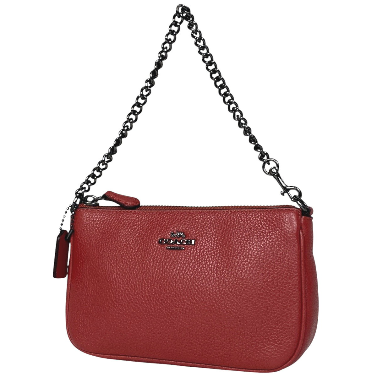 美品 コーチ レザー アクセサリーポーチ ワンショルダーバッグ ブラウン系 美品 COACH コーチ レザーブラウン ショルダーバッグワン