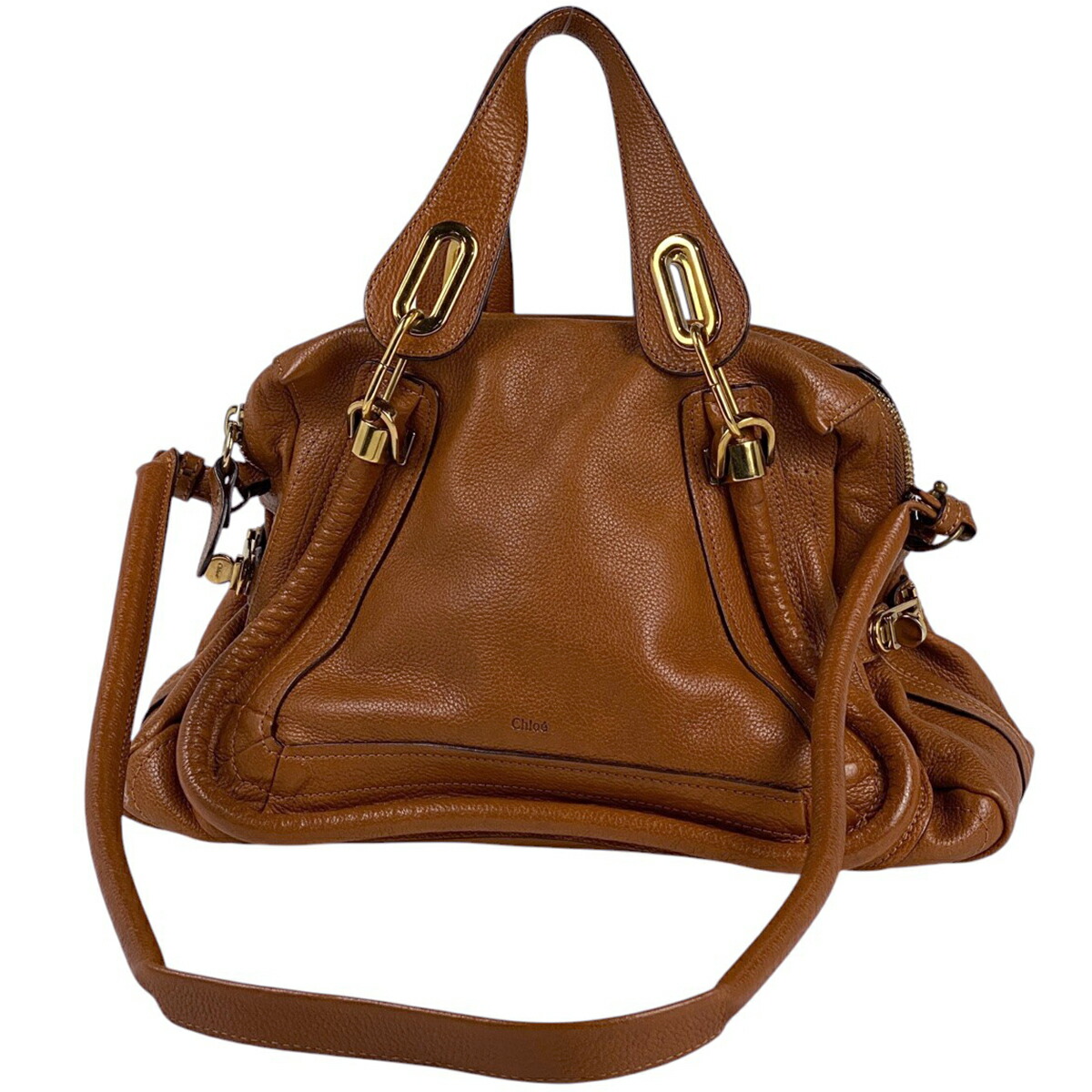 希少 Chloe クロエ 2way パディントン ハンドバッグ　ダークブラウン chloe✨クロエ パディントン ハンドバッグ レザー ブラウン