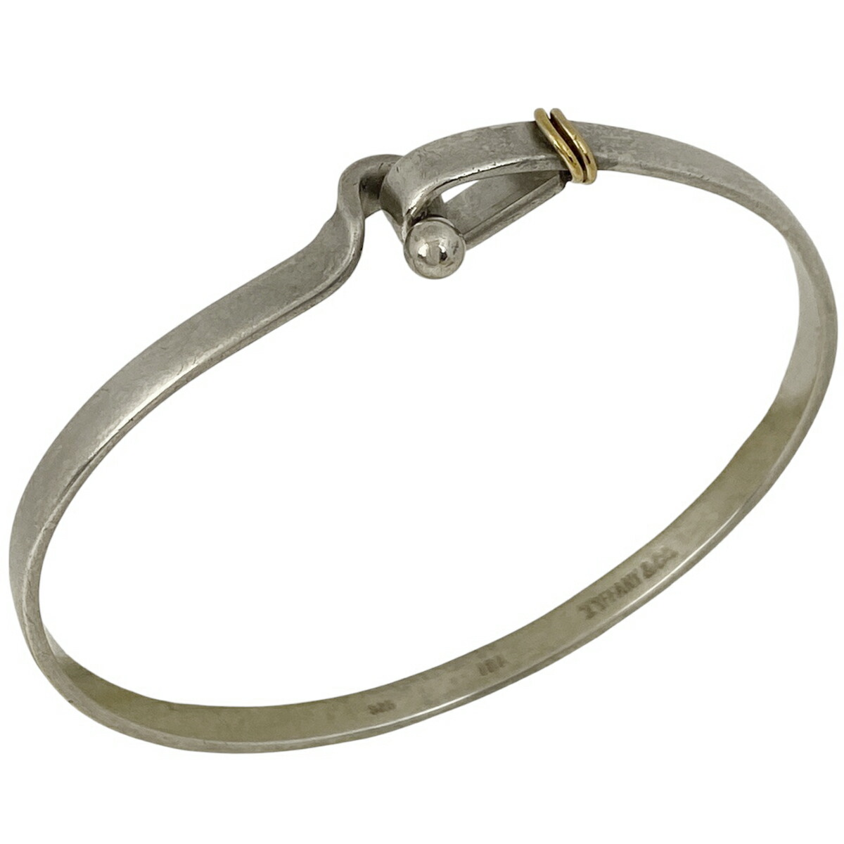 Tiffany & Co. ティファニーカフバングル925 TIFFANY&Co. ティファニー ロゴ ナロー バングル カフ シルバー