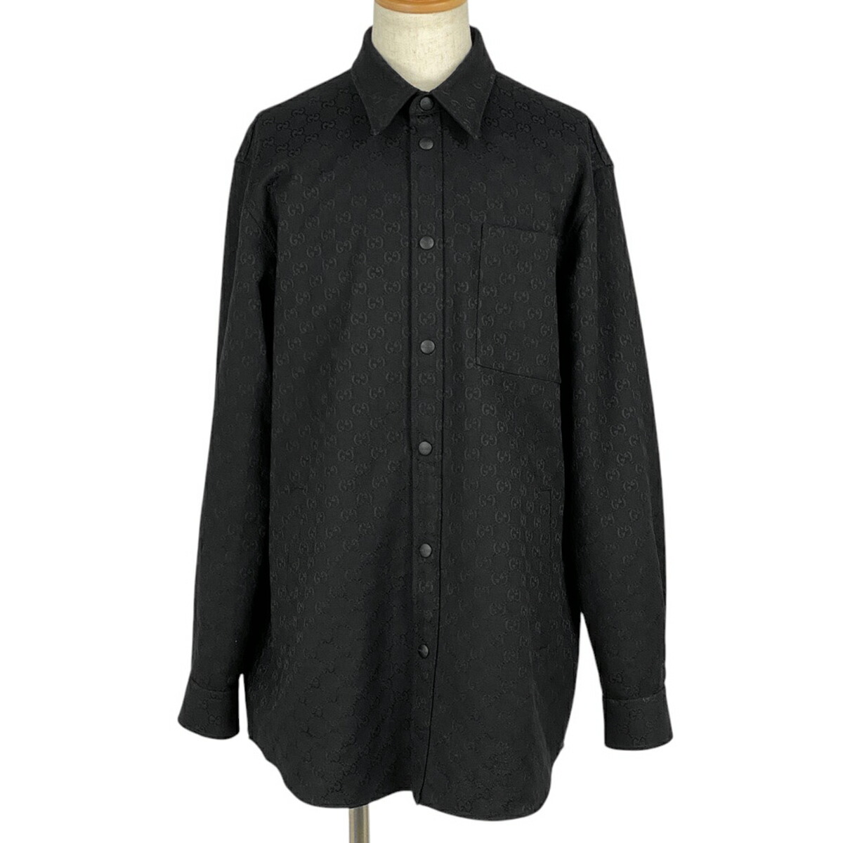 GUCCIグッチブラックシャツ38/15 GUCCIグッチブラックシャツ38/15
