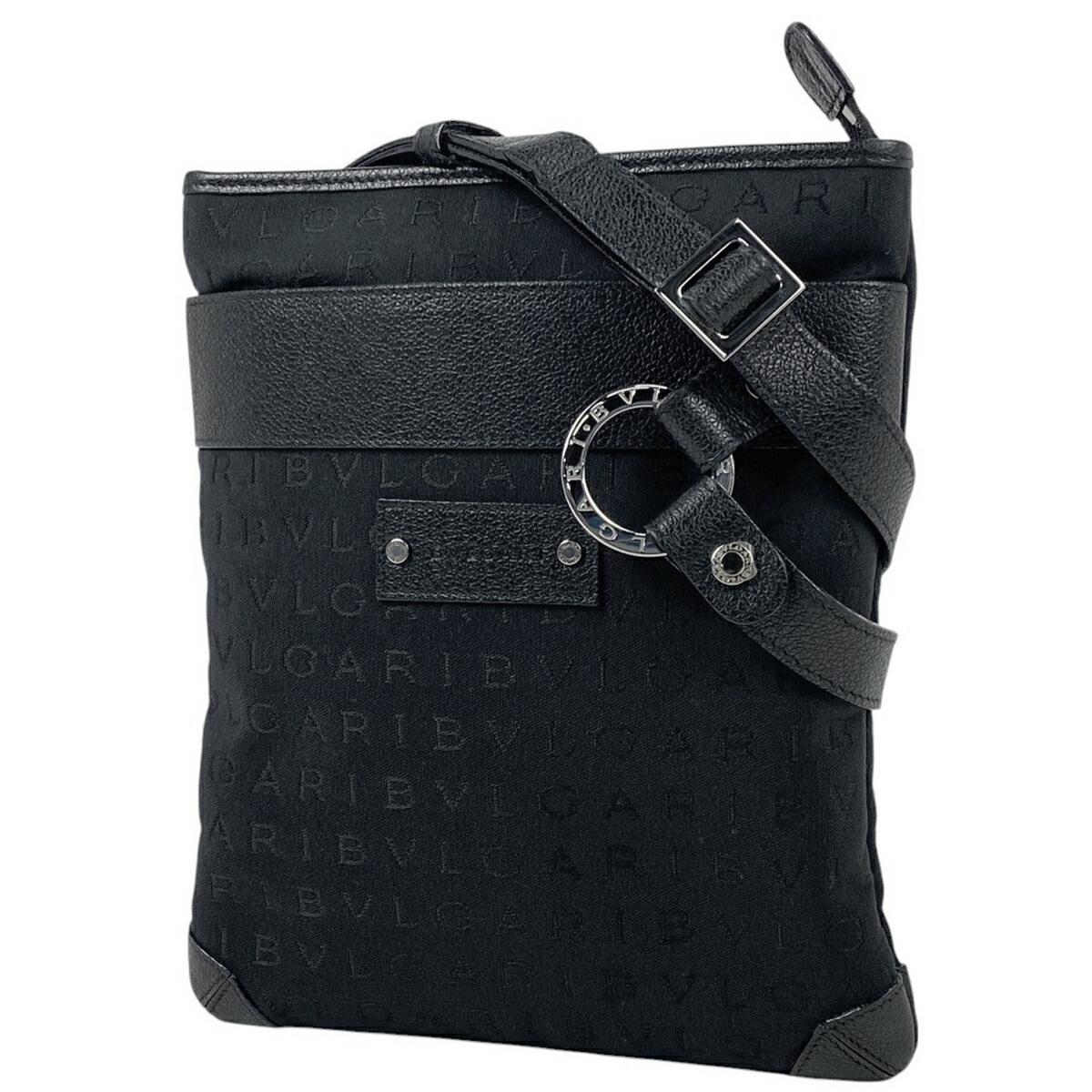 BVLGARI ブルガリ　メッセンジャーバッグ　ショルダーバッグ　レザー　ロゴ BVLGARI ブルガリ メッセンジャーバッグ ショルダーバッグ