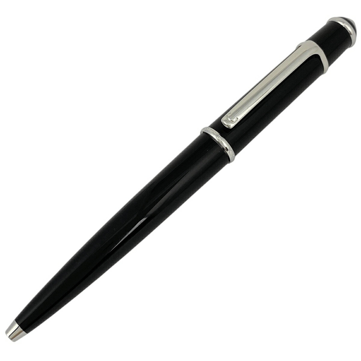 Cartier ボールペン 黒色 クリスタル装飾付き CARTIER BALLPOINT PEN WITH WATCH AND CALENDAR – TIMEANAGRAM