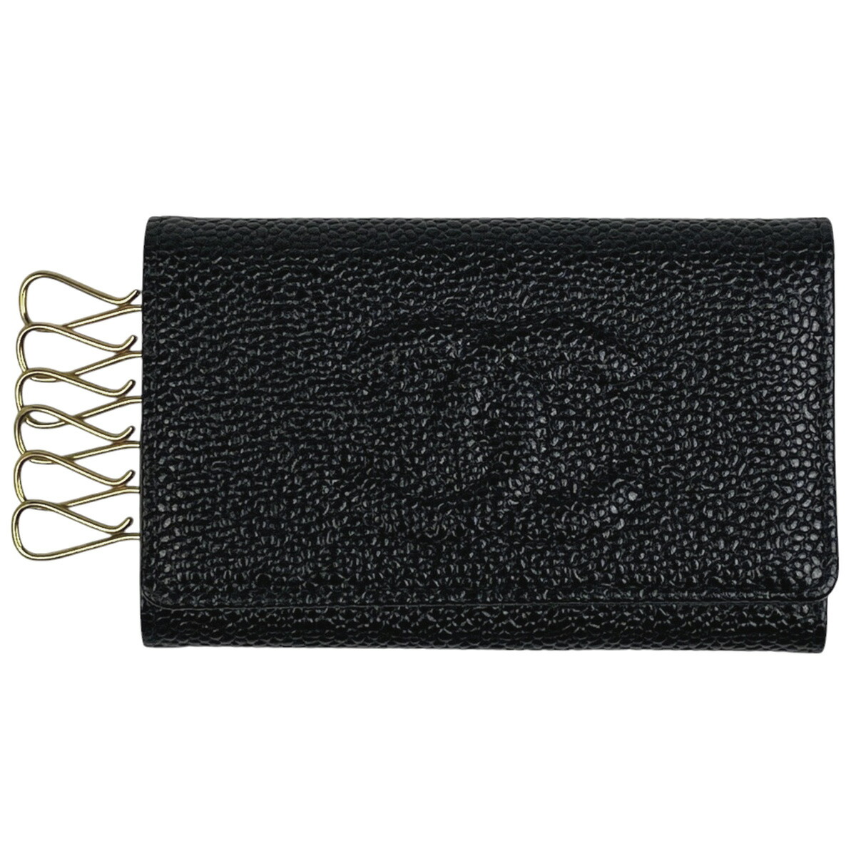 良品★ CHANEL シャネル ココマーク キーケース キャビアスキン ブラック シャネル ココマーク キャビアスキン キーケース ブラック