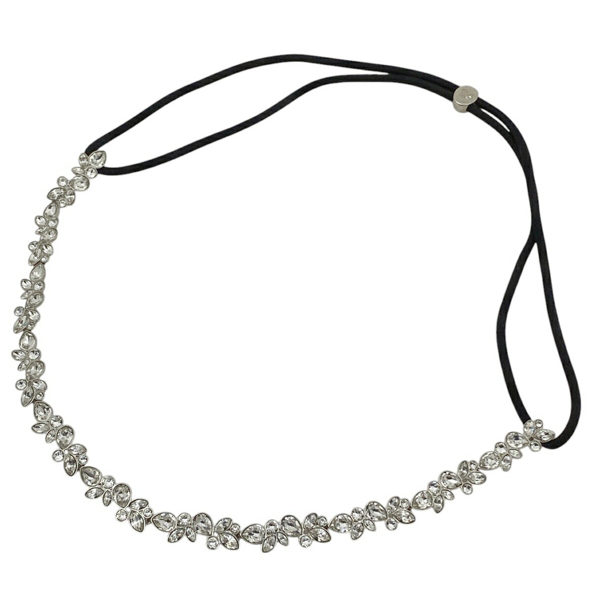 美品　アッカ　カチューシャ　3連　スワロフスキー　黒 アッカ カチューシャ スワロフスキー ブラック3連 アッカ カチューシャ