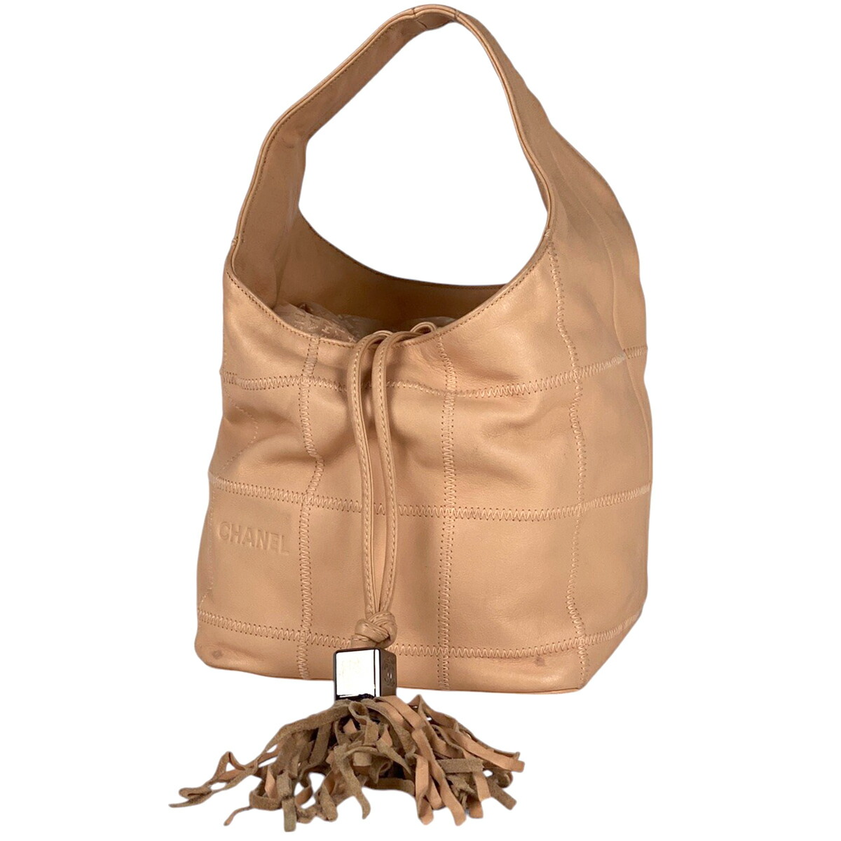 CHANEL　シャネル　フリンジ　チェーン　ショルダー　バッグ　巾着　マトラッセ シャネル CHANEL バッグ マトラッセ フリンジ チェーンショルダー 巾着