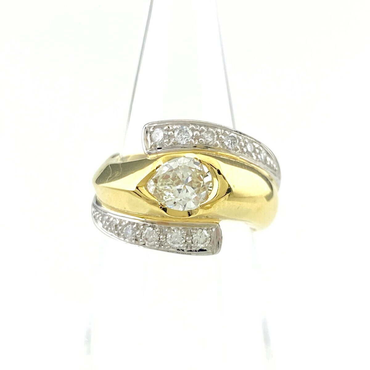 【作家】本内賢治　K18サファイアリング　12# サファイヤ0.66ct 作家】本内賢治K18サファイアリング12# サファイヤ0.66ct