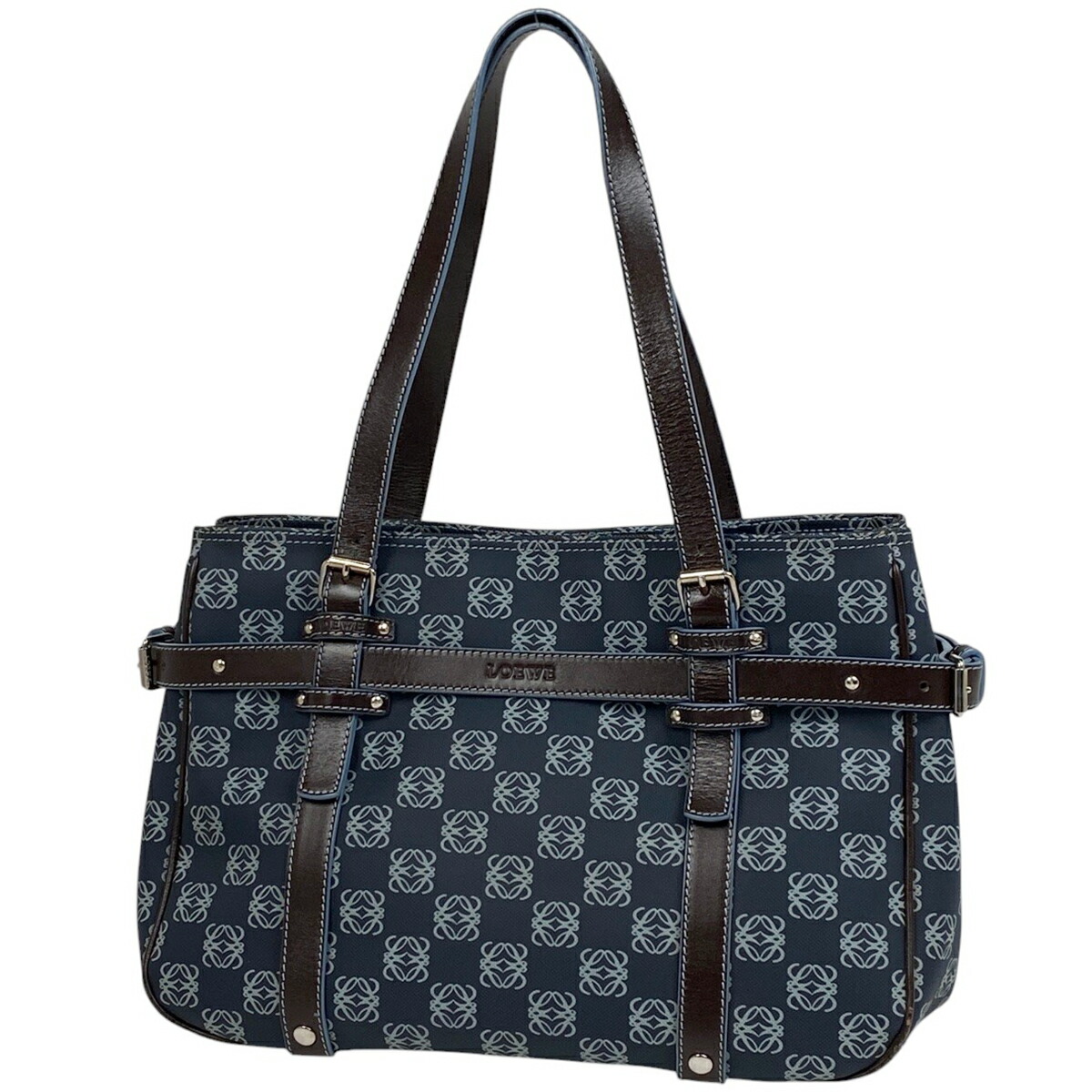 極 美品 ロエベ アナグラム レザー ショルダーバッグ ポシェット ネイビー 楽天市場】ロエベ アナグラム トートバッグ ショルダーバッグ