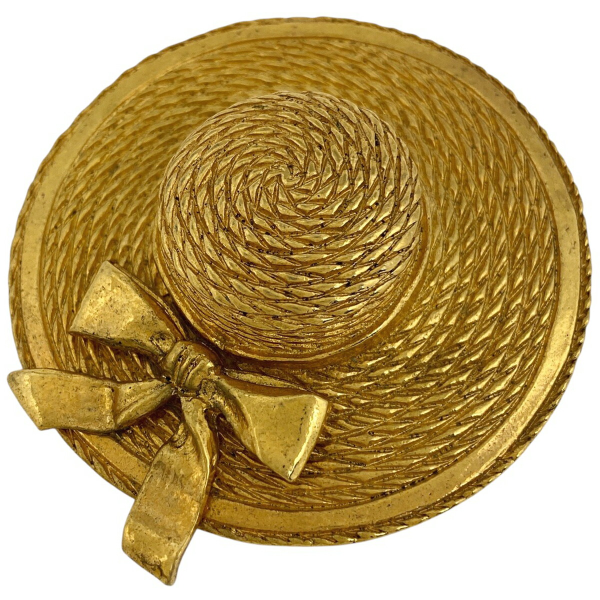 楽天市場】シャネル CHANEL ブローチ 麦わら帽子モチーフ ゴールド