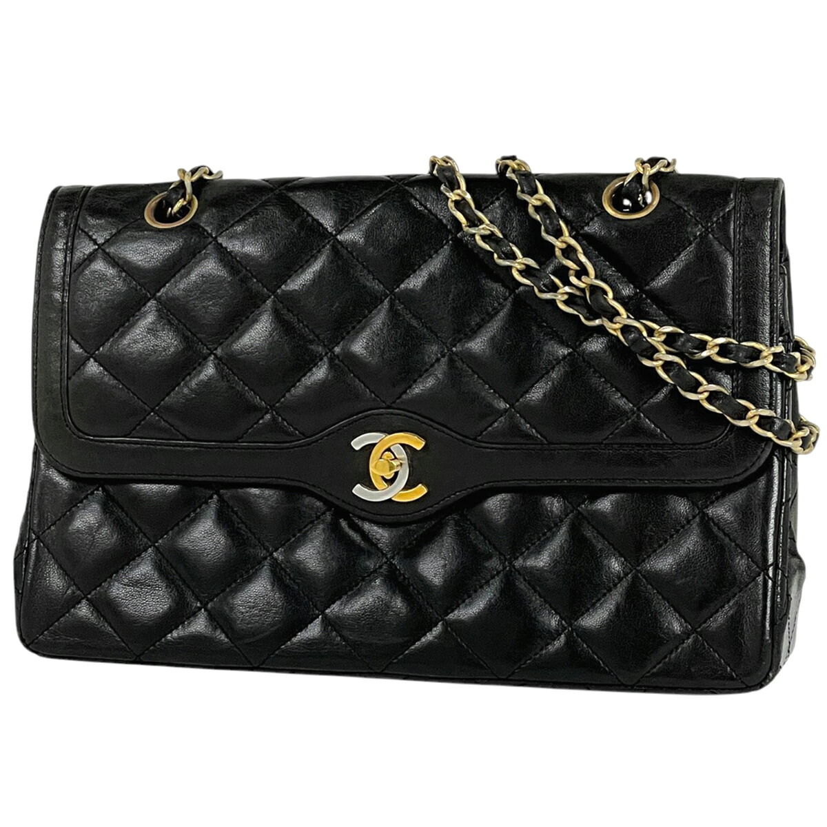 希少　シャネル　パリ限定　サテン　チェーン　ショルダーバッグ　ブラック 楽天市場】シャネル CHANEL パリ限定 マトラッセチェーン
