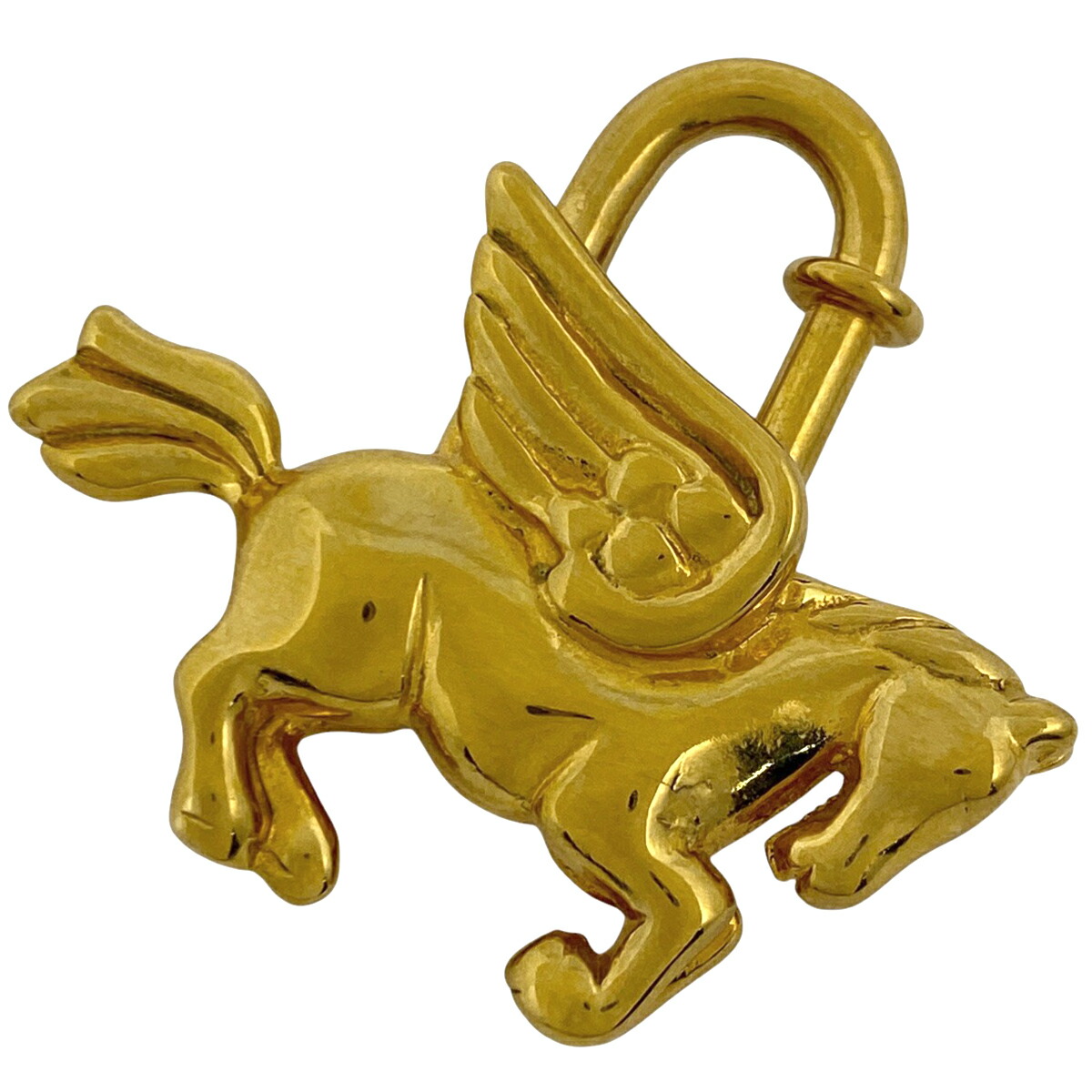 美品　HERMES　エルメス　ペガサス　カデナ　チャーム　ゴールド　箱付 エルメス ペガサス カデナ チャーム ゴールド金具 1993年限定 箱