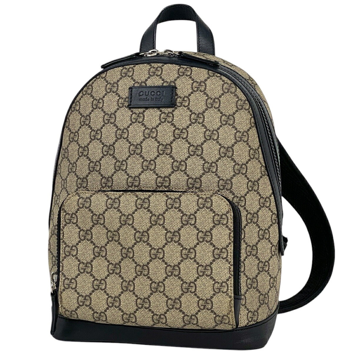 【店卸し資産追いはらう】 グッチ GUCCI GG柄 背嚢 うしろ側風呂敷き包み デイパック GGスプリーム 背嚢 上塗り帆布 ベージュ 黒いこと 429020 レディース 【中古】