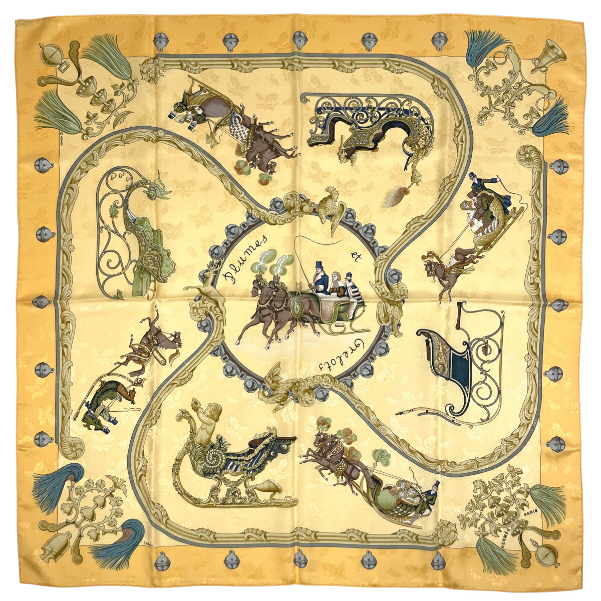 楽天市場】エルメス HERMES カレ90《千と一のウサギ》 スカーフ