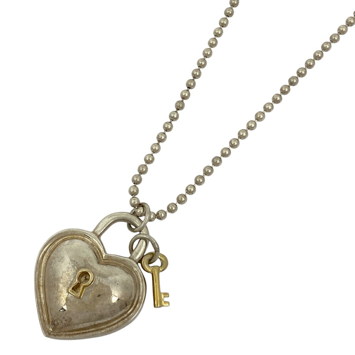 極美品　レア　ティファニー　ラージ　フィグリー　ハート　キー　ハート　ネックレス TIFFANY&Co.】ティファニー ハートキー ネックレス シルバー925