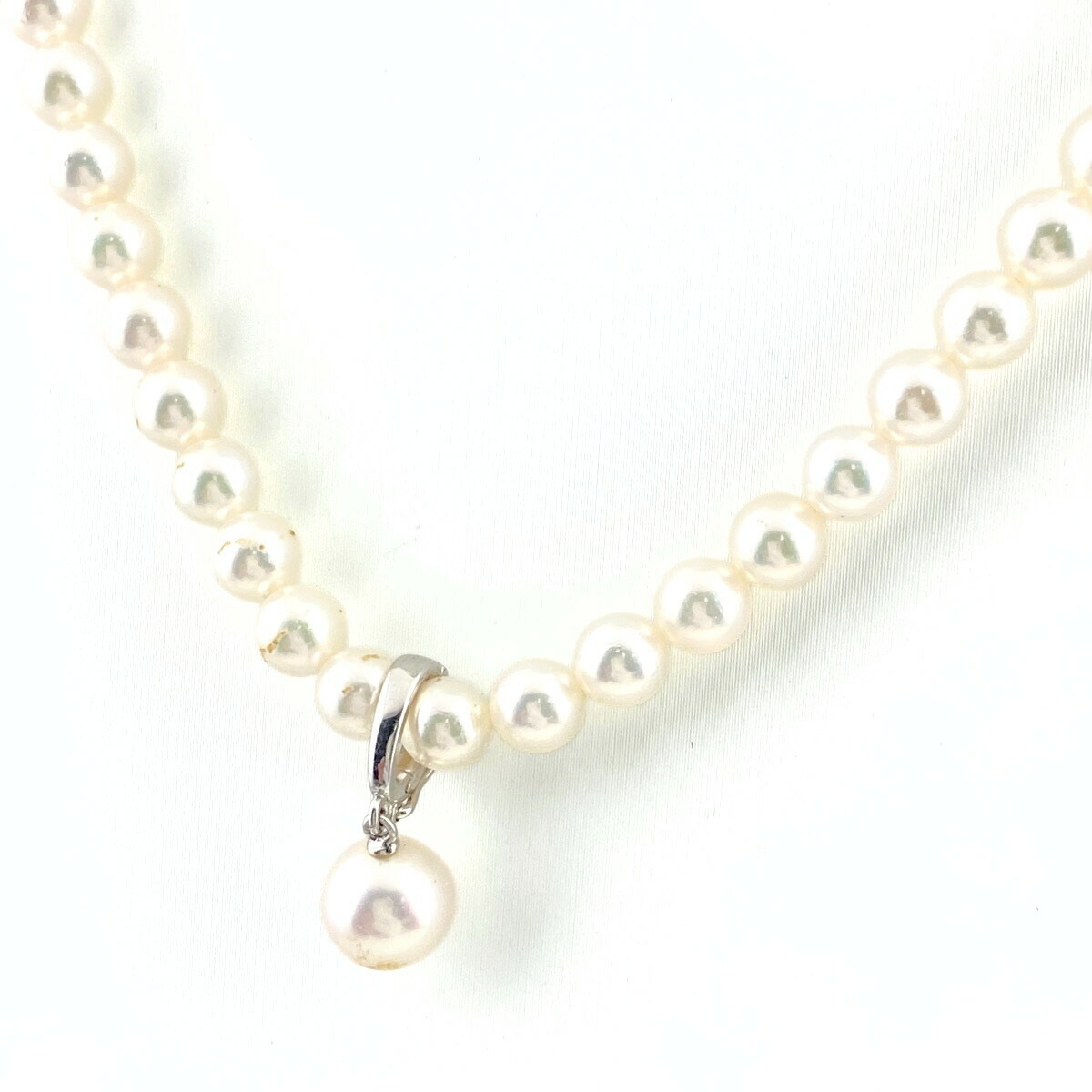 ミキモト ！シルバー　パールデザインネックレス　美品 楽天市場】【美品】ミキモト パールネックレス シルバー