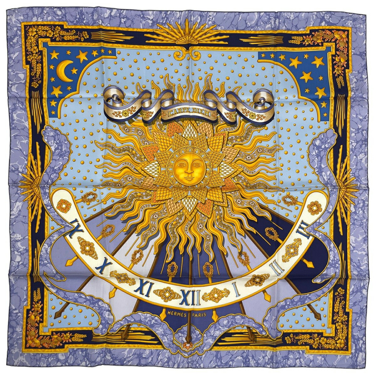 エルメス HERMES カレ90 スカーフ Carpe Diem 太陽 bc1837.jpg