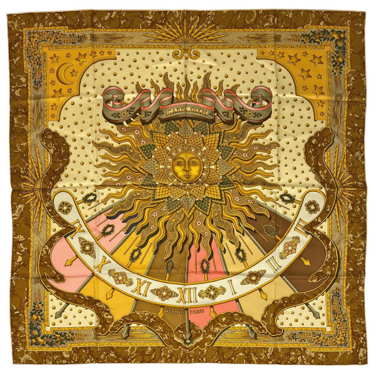 楽天市場】エルメス HERMES カレ 90 スカーフ 今日一日を楽しむ CARPE