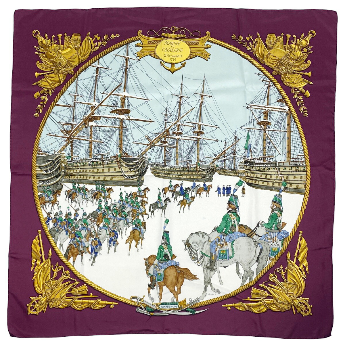 楽天市場】エルメス カレ90 PAVOIS 船旗 スカーフ ホワイト