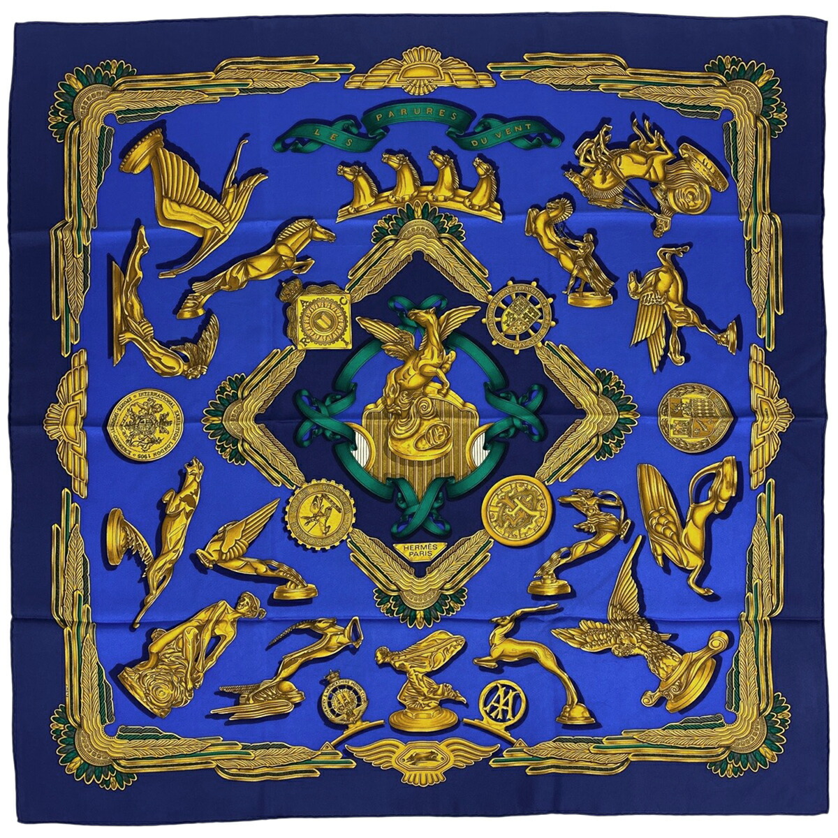 楽天市場】エルメス HERMES カレ90 侵入者 鳥 L'INTRUS ブルー シルク