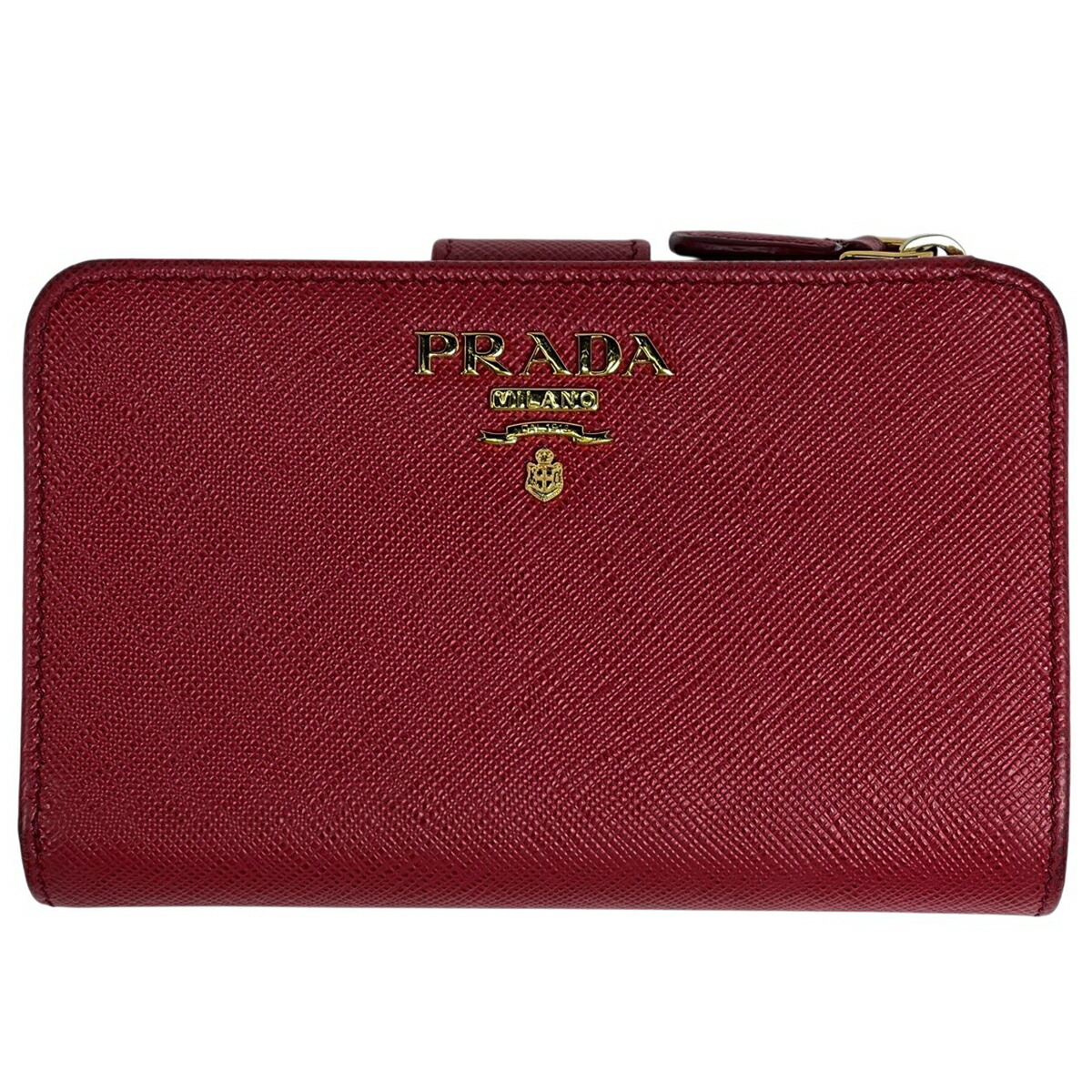 楽天市場】PRADA(プラダ)二つ折り財布 コンパクトウォレット ブルー