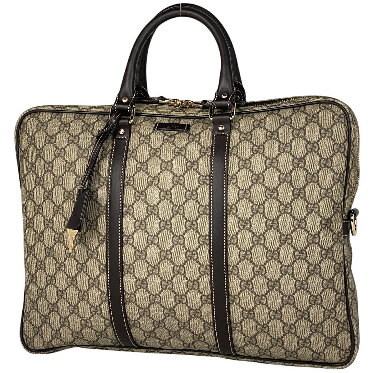 楽天市場】グッチ GUCCI ビジネスバッグ GGキャンバス レザー 001998