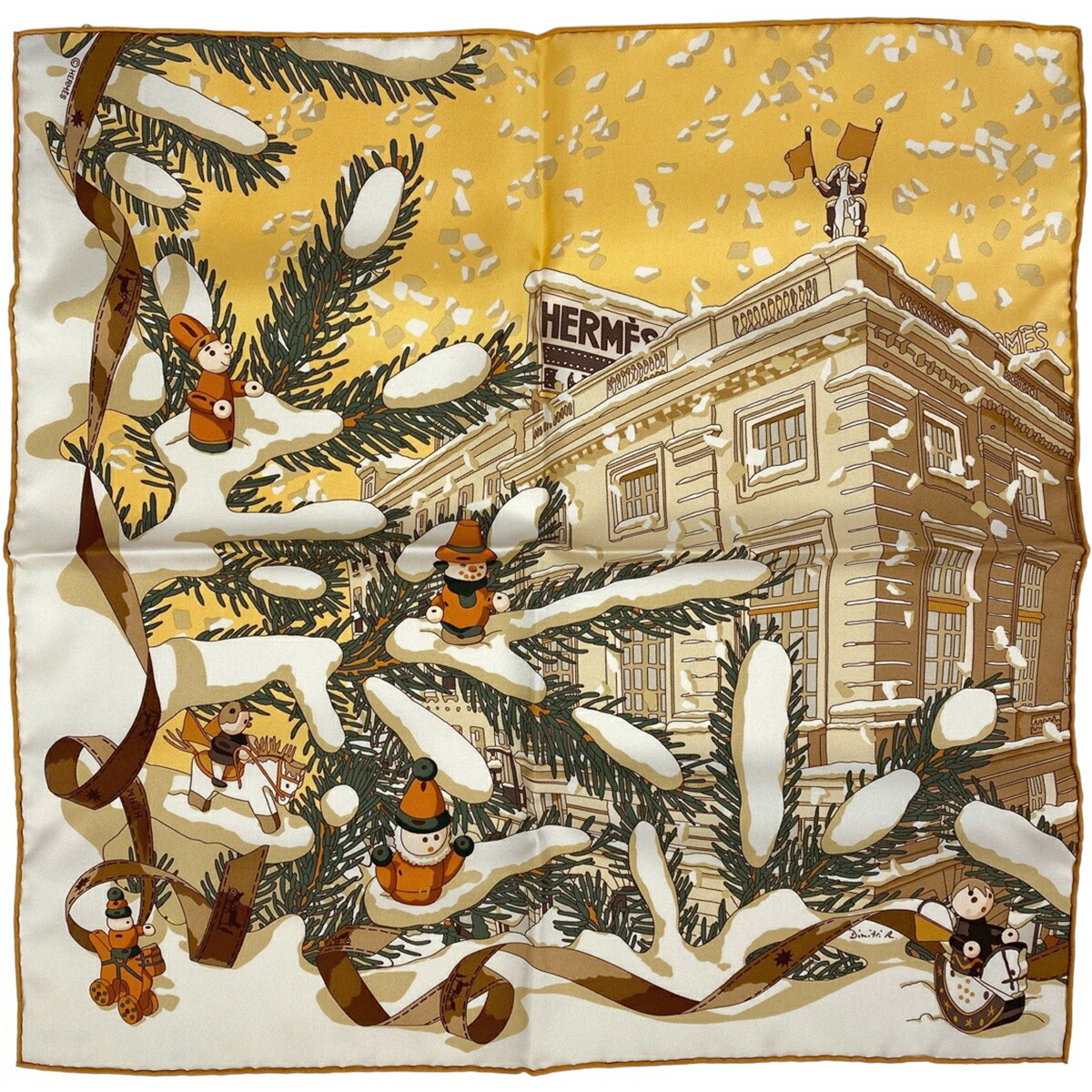 楽天市場】エルメス HERMES スカーフ カレ45 プチカレ シルク Noel au