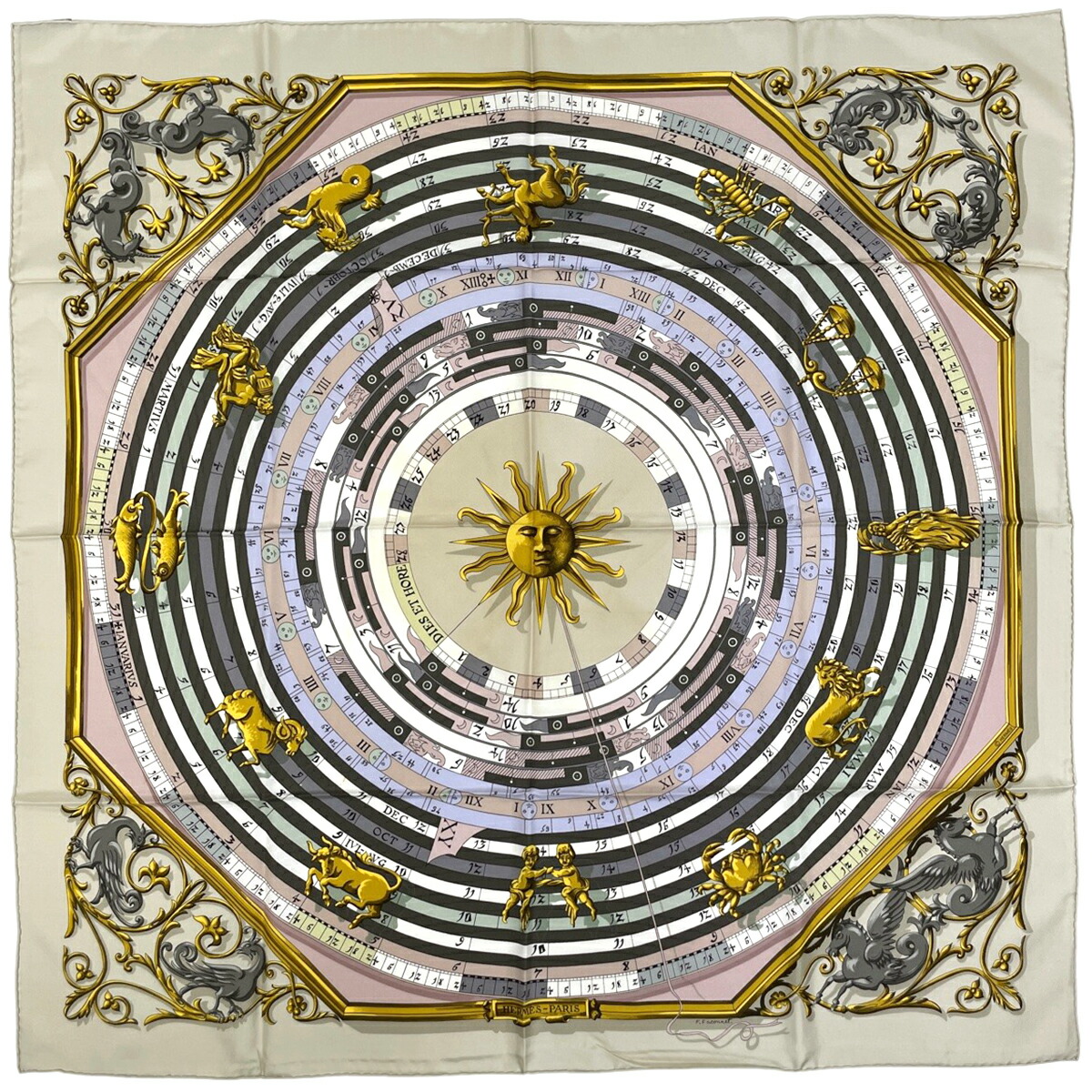 楽天市場】エルメス カレ 90 大判 シルクスカーフ ホロスコープ 太陽