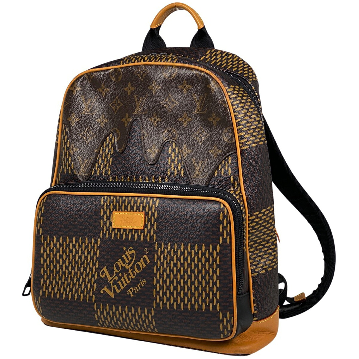 【在庫一掃】 ルイ・ヴィトン Louis Vuitton バックパック ダミエジャイアント NIGO LV スクエアード リュック ダミエ ブラウン N40380 メンズ 【中古】