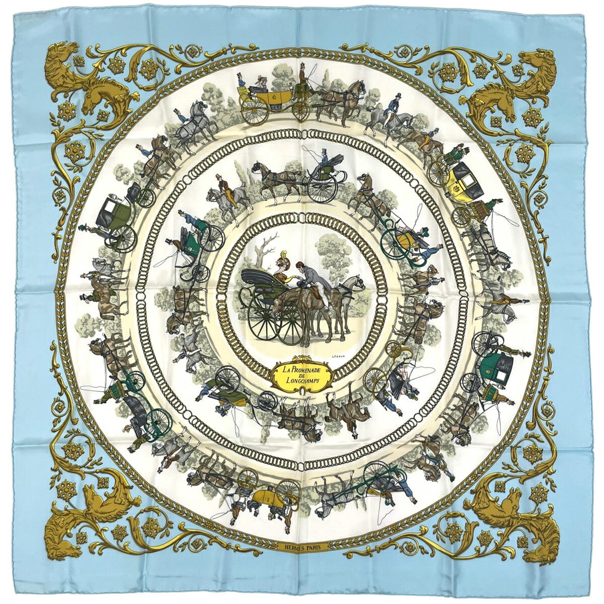 楽天市場】HERMES エルメス CARRE 90 WASHINGTON'S CARRIAGE カレ90