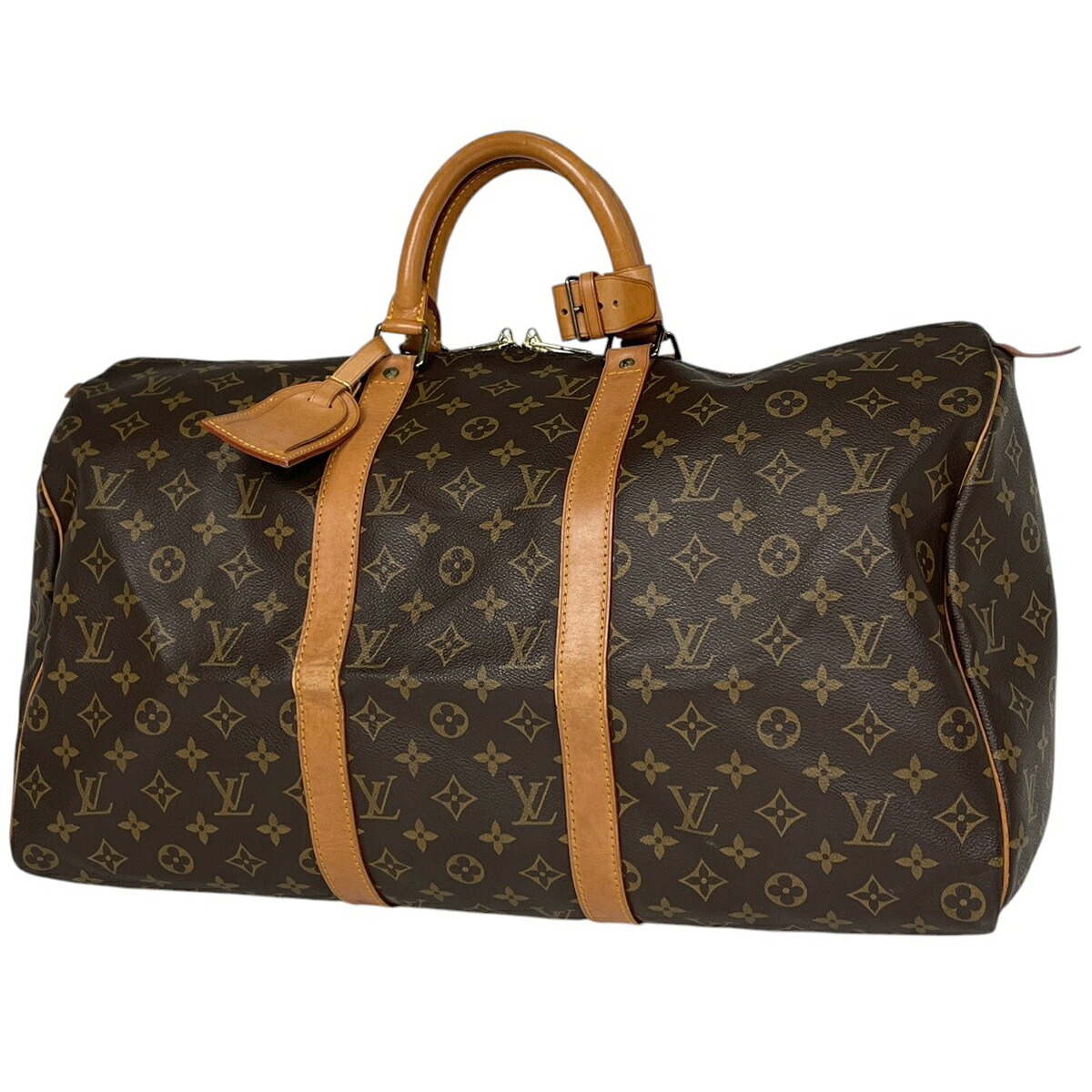 ルイ・ヴィトン Louis Vuitton キーポル 50 ハンドバッグ 旅行 ボストンバッグ モノグラム ブラウン M41426 レディース 【中古】