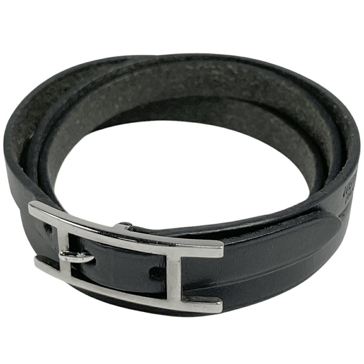 エルメス　HERMES アピ3 ブレスレット　三重 ブラック　黒 楽天市場】【未使用品】HERMES エルメス アピ3 レザー ブレスレット 黒