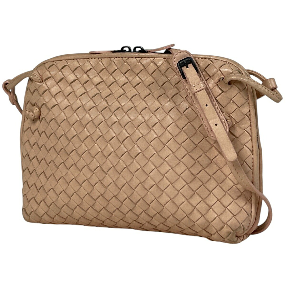 ボッテガヴェネタ BOTTEGAVENETA イントレチャート ショルダーバッグ 斜め掛け ナッパ ショルダーバッグ レザー ピンク レディース 【中古】 51,480円