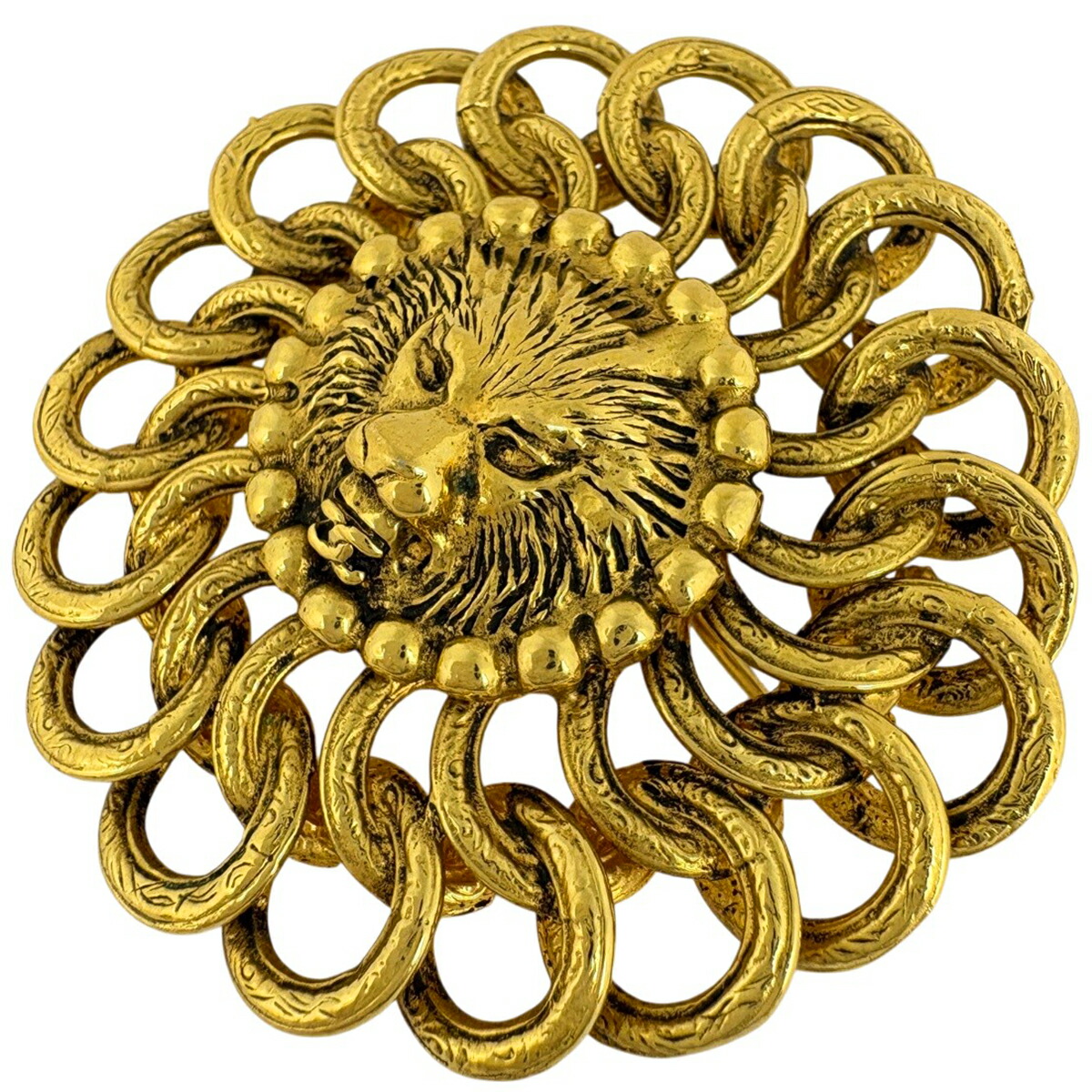 楽天市場】CHANEL シャネル ヴィンテージ ライオン ピンブローチ