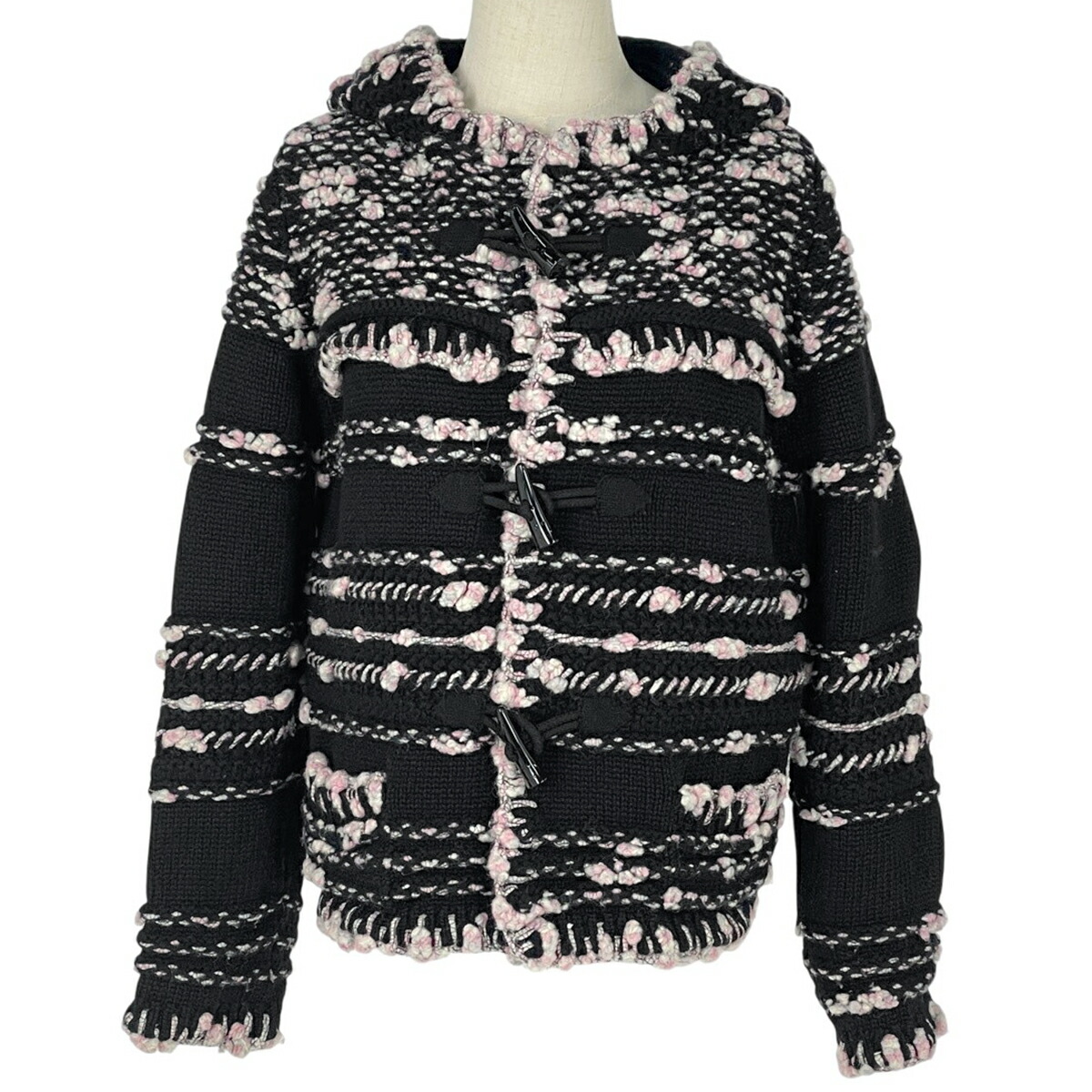 楽天市場】シャネル エレファント ボタン ダッフルコート ブラック