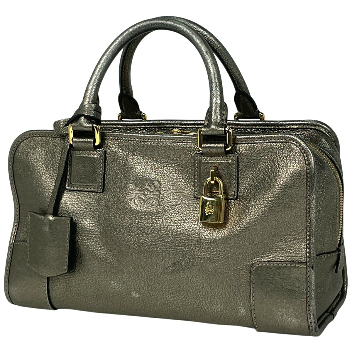ロエベ LOEWE アマソナ 28 アナグラム メタリック ハンドバッグ レザー ゴールド レディース 【中古】 42,770円