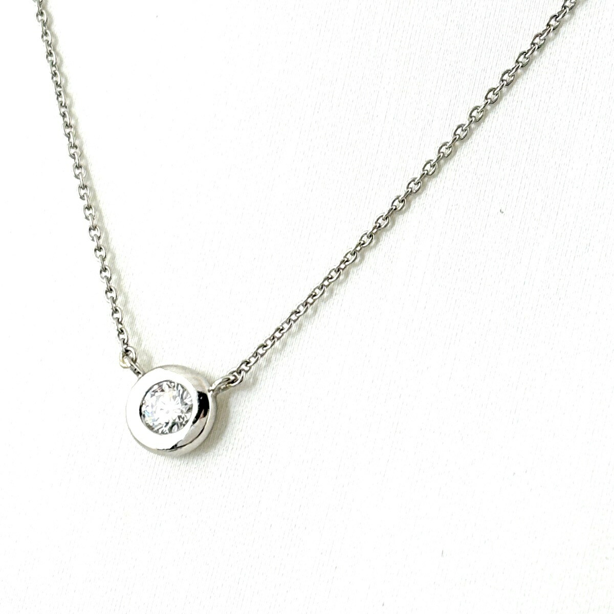 ダイヤモンド デザインネックレス プラチナ ペンダント ネックレス Pt900 Pt850 ダイヤモンド レディース 【中古】 msp39