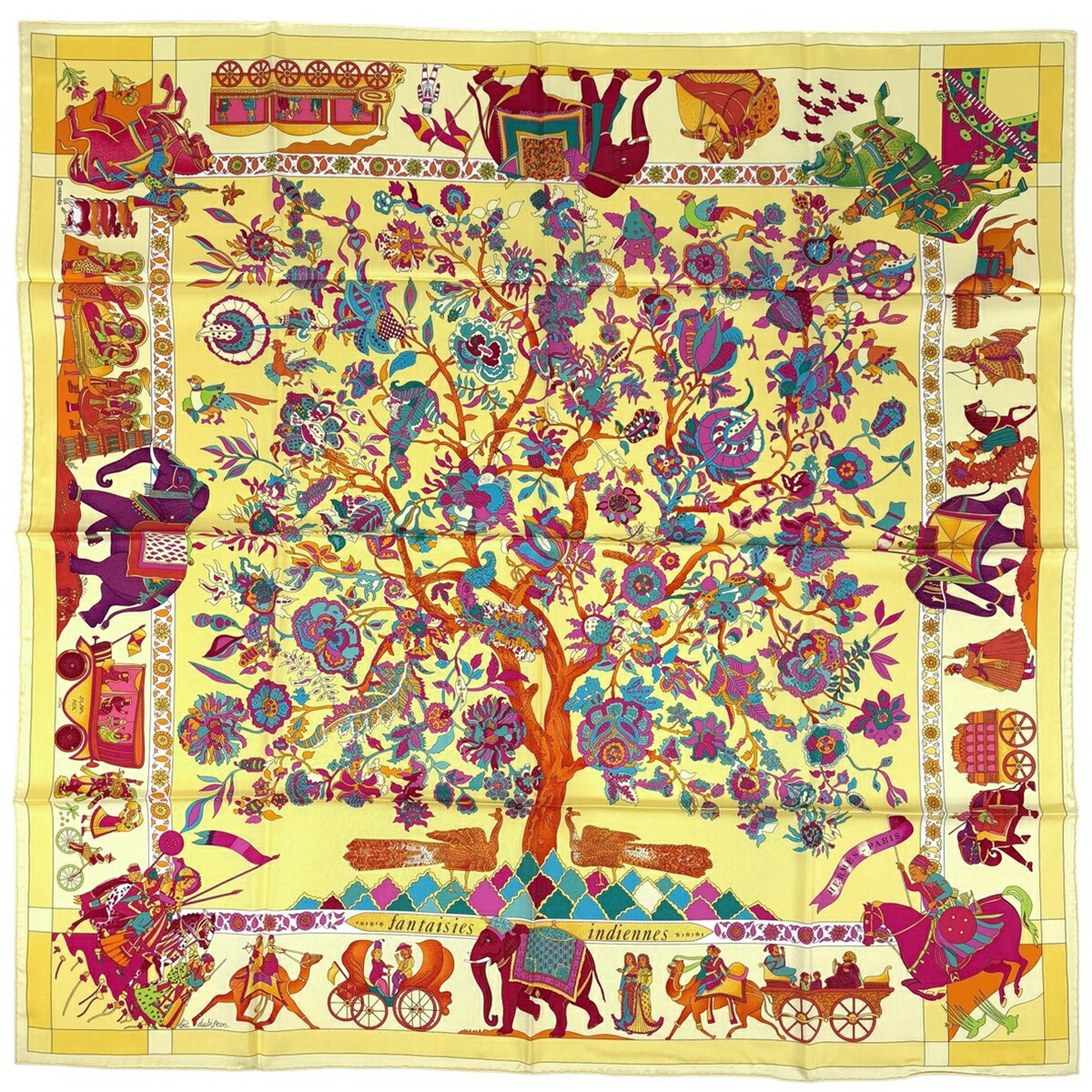 楽天市場】エルメス スカーフ カレ シルク100％ インディアン Les