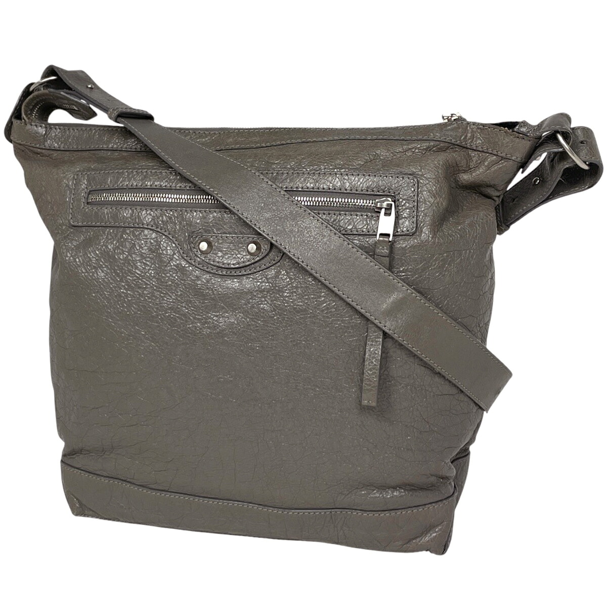 バレンシアガ BALENCIAGA クラシック デイ ショルダーバッグ 斜め掛け ショルダーバッグ レザー ベージュ 340687 レディース 【中古】
