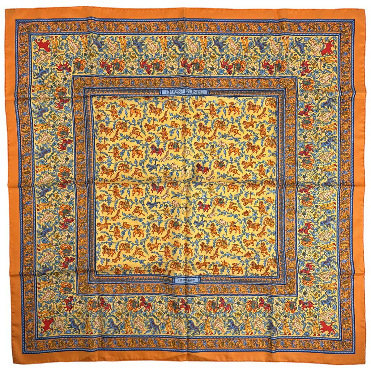 楽天市場】エルメス スカーフ カレ シルク100％ インディアン Les