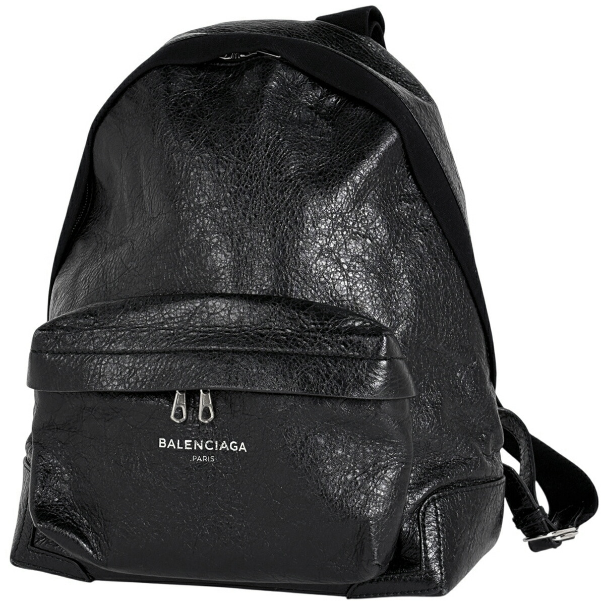 バレンシアガ BALENCIAGA ロゴ リュックサック バックパック デイパック リュック レザー ブラック レディース 【中古】 msp29