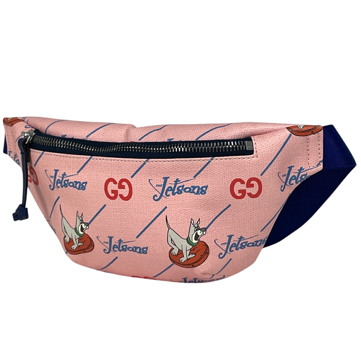 グッチ GUCCI ジェットソンズ ボディバッグ GG チルドレンズ ドッグ柄 ウエストバッグ ボディバッグ コーティングキャンバス ピンク 502095 レディース 【中古】