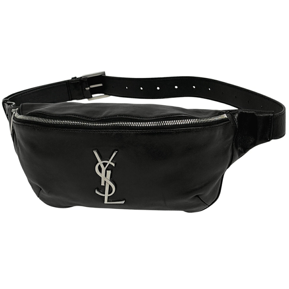 サンローラン SAINT LAURENT カサンドラ ボディバッグ ウエストバッグ ボディバッグ レザー ブラック 590076 レディース 【中古】