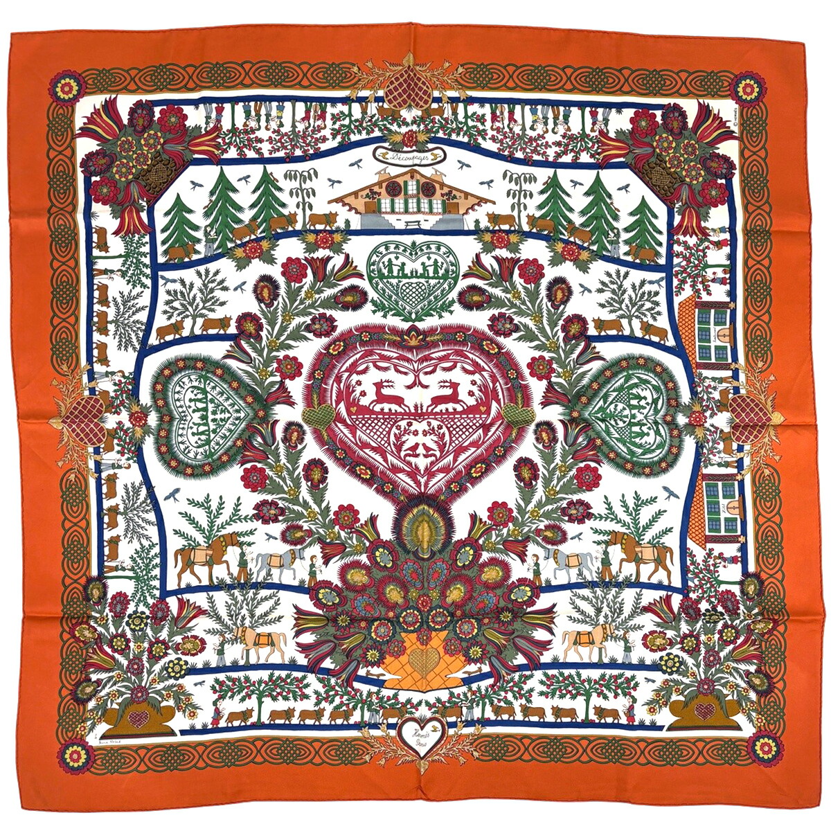 楽天市場】エルメス カレ90 Caty 古代エジプト スカラベ柄 スカーフ