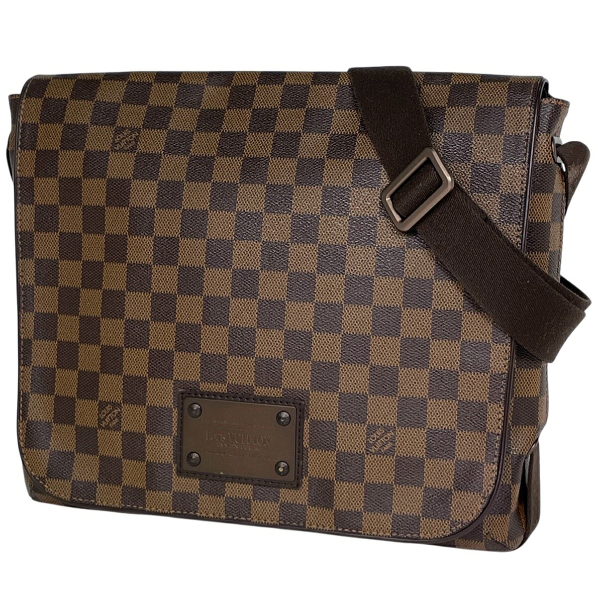 ルイ・ヴィトン Louis Vuitton ブルックリンMM 斜め掛け ショルダーバッグ ダミエ ブラウン N51211 レディース 【中古】