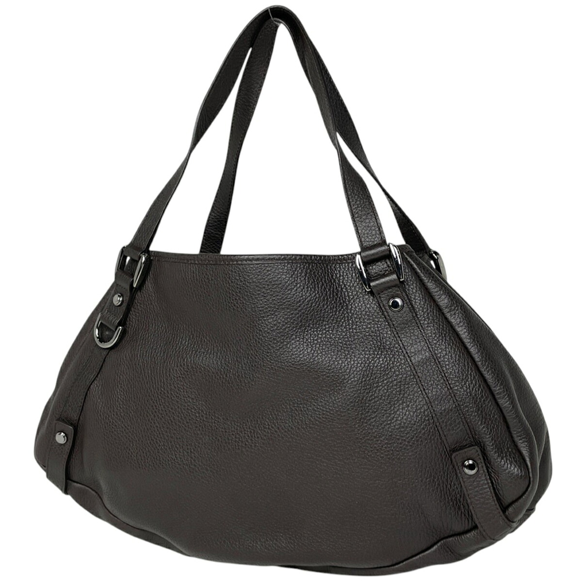 グッチ GUCCI ロゴ トートバッグ アビー ハンドバッグ トートバッグ レザー ダークブラウン 293578 レディース 【中古】