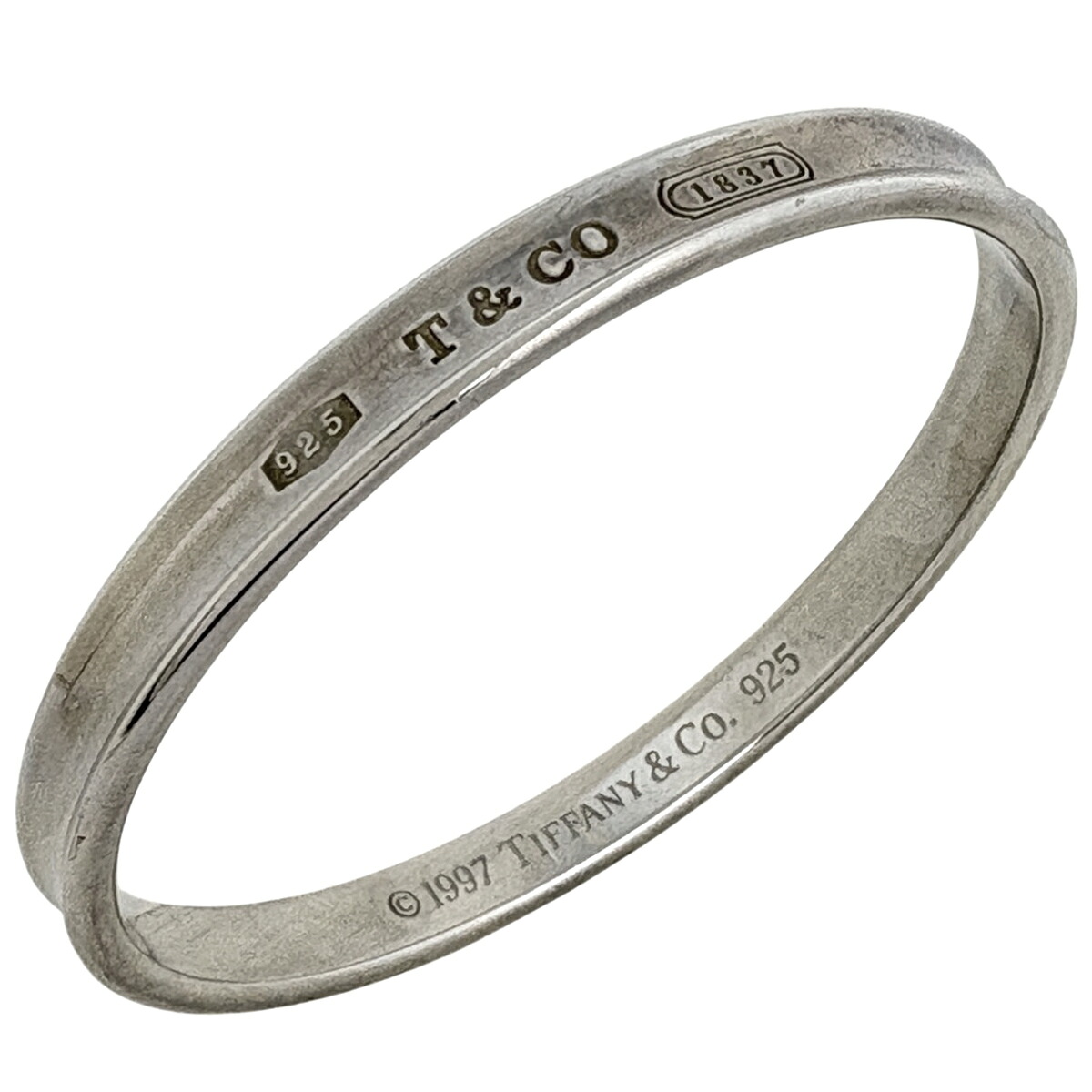 ティファニー TIFFANY&Co. ナロー バングル 腕輪 1837 ブレスレット シルバー925 シルバー レディース 【中古】
