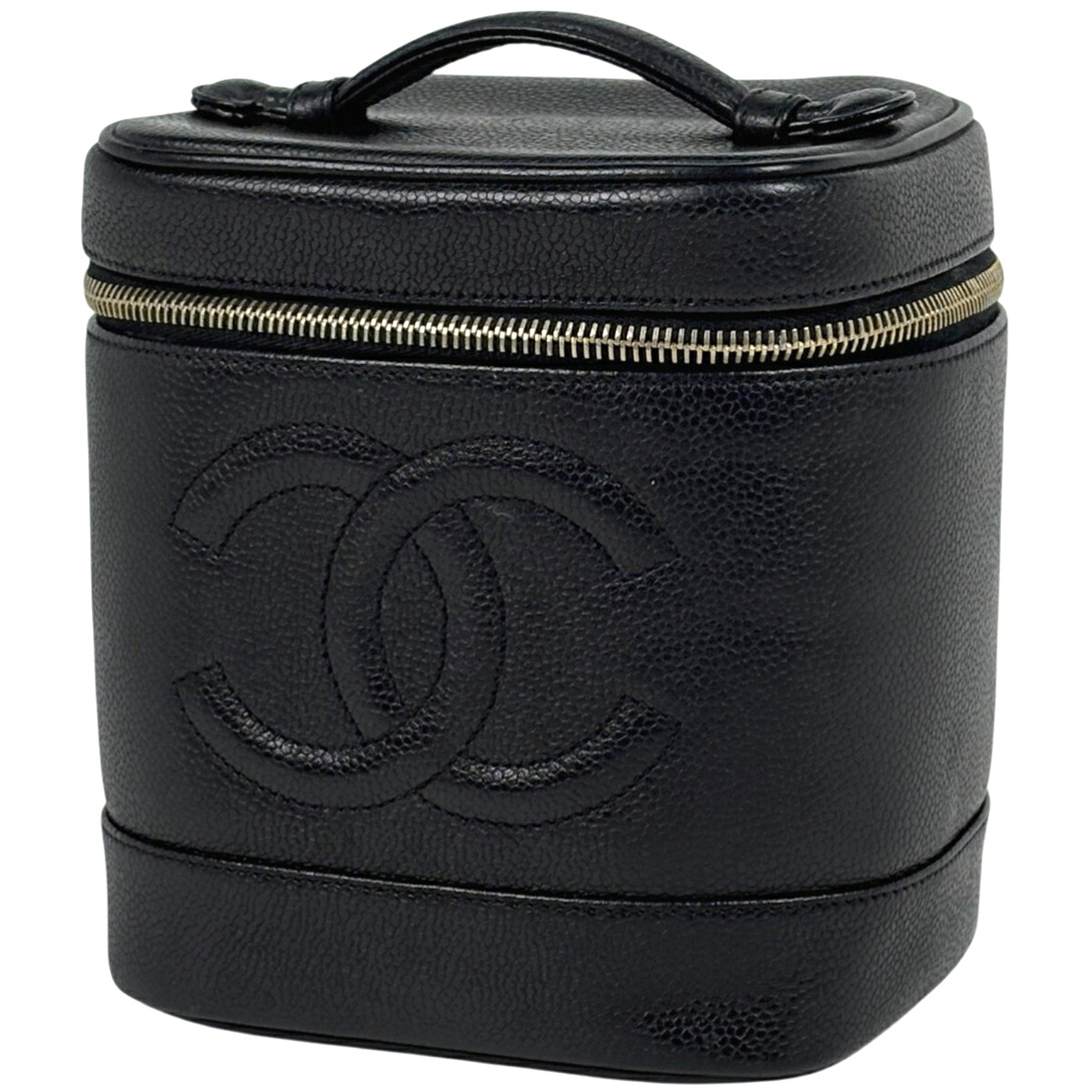 シャネル CHANEL ココマーク バニティバッグ コスメ メイク 小入れもの かざり付ける車寄せ キャビア素はだ 黒いこと A01998 レディース 【中古】
