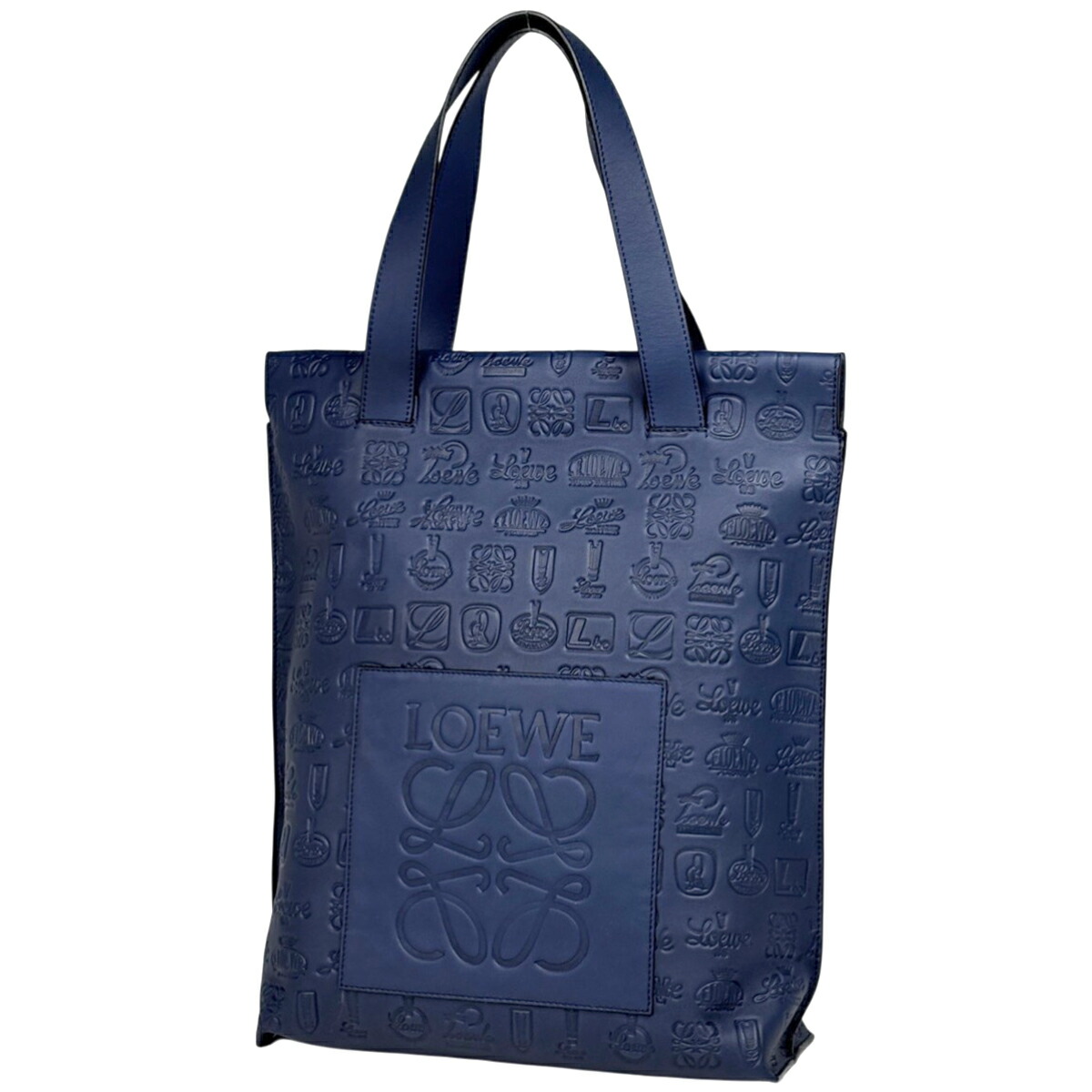 楽天市場】ロエベ アナグラム トートバッグ ショルダーバッグ ネイビー