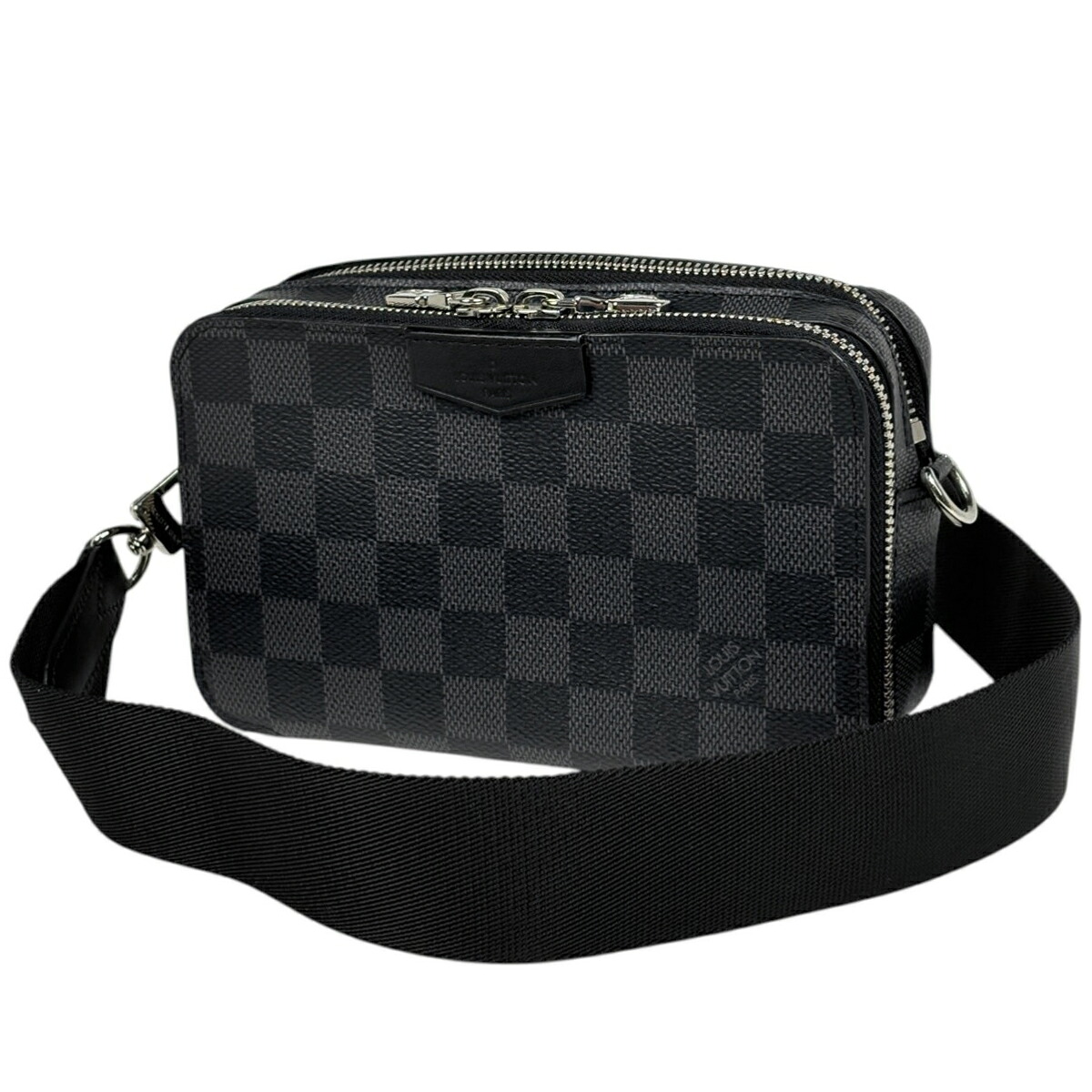 ルイ・ヴィトン Louis Vuitton アルファ ウエアラブル ウォレット カード入れ 斜め掛け ショルダーバッグ ダミエグラフィット ノワール(ブラック) N60418 メンズ 【中古】